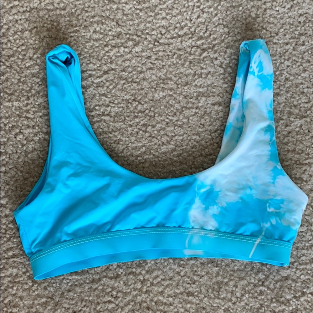 Blue Tye Dye Bikini Top